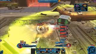 SWTOR 4 0 Powertech Tank Arena PvP with Sorcerer Healer [upl. by Aihgn]