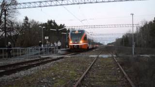 Stadler Flirt EMU  1329 at Vasalemma station  Best horn I ever heard [upl. by Faun345]