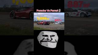 Porsche 918 vs Ferrari SF90😈🗿🗿shorts porshe 918 draceracing [upl. by Leveridge]