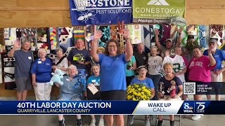 40th Labor Day Auctioneers share a Wake Up Call for WGAL News 8 Today [upl. by Norym]