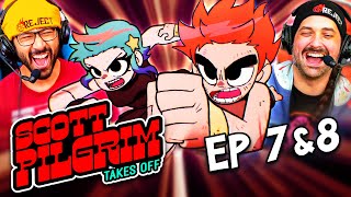 SCOTT PILGRIM TAKES OFF Episode 7 amp 8 FINALE REACTION Netflix Anime Series  Ending Scene [upl. by Aerdno899]