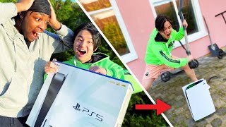 SMASHING MY FRIENDS PS5 PRANK [upl. by Sperling]