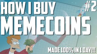 How To Find amp Buy Meme Coins 2 100 gain in 1 day [upl. by Jethro]