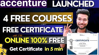 FREE Course Certificate Online from Accenture With Virtual Internship Certificate [upl. by Anwahsed]