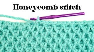 How to crochet the Honeycomb Stitch Crochet Smock Stitch [upl. by Holbrook]