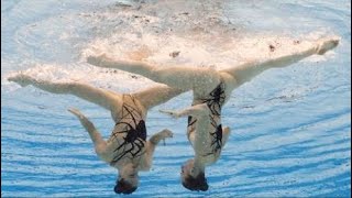 Artistic Swimming Russian ROC  Romashina and Kolesnichenko spider style the winner olympic tokyo [upl. by Gipps]