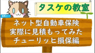 ネット型自動車保険実際に見積もってみた！見積の解説付き。チューリッヒ損保編 [upl. by Onurb]