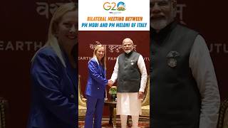 G20 Summit Delhi Bilateral meeting between PM Modi and PM Meloni of Italy at Bharat Mandapam [upl. by Lux]