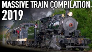 Massive Train Compilation 2019 Tons of Trains Over 100 Run Bys [upl. by Charmane]