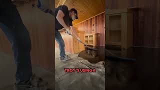 ⚠️ Metallic Epoxy Vlog  Day 2 concrete epoxy metallic floor mancave satisfying vlog [upl. by Suaeddaht]