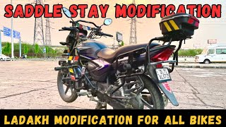 Part2 FOR LADAKH MODIFICATION Full Setup Saddle Stay making Touring setup For All Bikes [upl. by Marron]