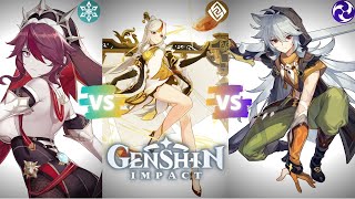 Genshin Impact  4 Main DPS Comparison Rosaria vs Ningguang vs Razor [upl. by Annorah508]