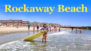 Rockaway Beach Day Trip Boardwalk The Rockaway Hotel 4K [upl. by Leif]