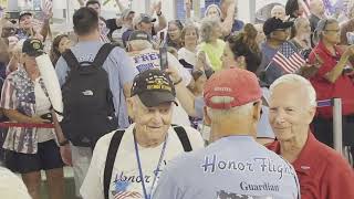 Honor Flight Reception  Dayton International Airport  81024 [upl. by Ennaisoj]