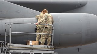 🇺🇸 B52 Arrival And Shut Down RAF Fairford 040422 [upl. by Enuahs473]