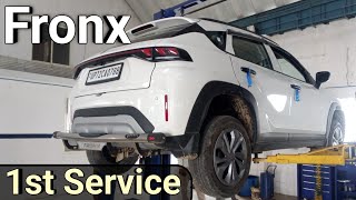 Maruti Fronx 1st Service Fronx 1st Service cost 1st free serviceMaruti Suzuki Fronx Sigma Service [upl. by Erny]