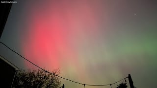 Northern lights visible in Chicago area amid solar storm [upl. by Medorra]