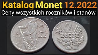 Katalog monet Ceny Grudzień 2022 5 zł Rybak 2 zł Jagoda Wszystkie roczniki od 1958 do 1974 [upl. by Bogosian999]