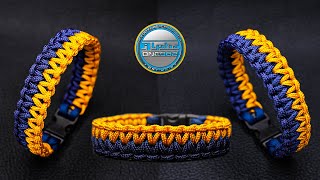 Paracord Bracelet Two Color Snake Knot Bracelet Design [upl. by Bailar195]