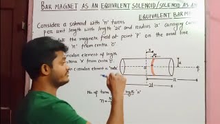 Bar Magnet as an Equivalent Solenoid  Lecture02 [upl. by Fleece]