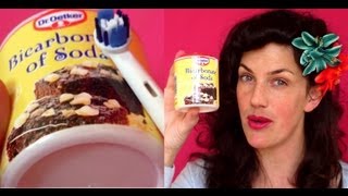 AMAZING easy FAST cheap DIY teeth WHITENING results baking soda bi carb  VINTAGIOUS [upl. by Beaufert]