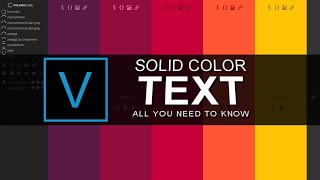 Solid Color amp Text  Vegas Pro Tutorial [upl. by Yrrek787]