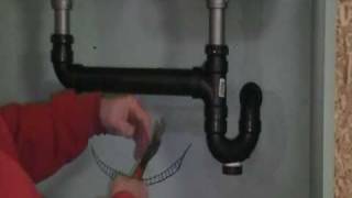 The Old plumber shows how to Install drain pipes on a kitchen sink [upl. by Andri]