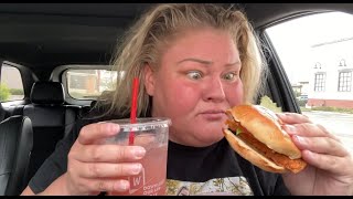 Trailer Trash Tammy Wendys MUKBANG [upl. by Ahsok]