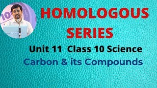 Class 10 Science Homologous series  Carbon and its Compounds [upl. by Yrrol990]