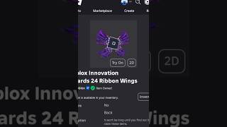 New Free Item  How To Get Roblox Innovation Awards 24 Ribbon Wings ROBLOX  2024  DeanOfficialYT [upl. by Doralynne]