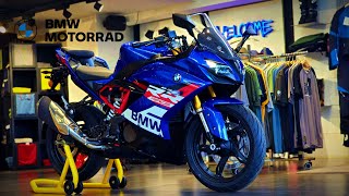 BMW G 310 RR New Blue Color Walkaround Review Cinematic [upl. by Suoirtemed]