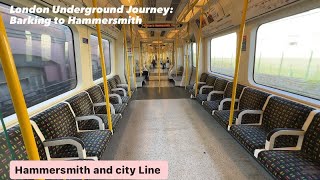 Full Journey On the Hammersmith amp City Line Barking to Hammersmith London 🇬🇧 londonunderground [upl. by Kyla]