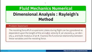 Dimensional Analysis Rayleigh’s Method [upl. by Ahrens]