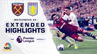 West Ham United v Aston Villa  PREMIER LEAGUE HIGHLIGHTS  3172024  NBC Sports [upl. by Iruam]