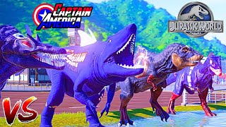 Dinosaur Movie  ALL 10 CAPTAIN AMERICA DINOSAURS [upl. by Deeyn]