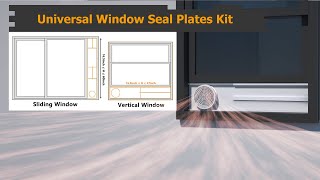 How To Install the Adjustable Portable AC Window Kit Exhaust Hose [upl. by Barri]