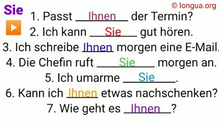 Übungen zu den Pronomen Nominativ Akkusativ Dativ Genitiv Tabelle Beispiele Mix mich mir [upl. by Aixela]