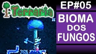 Sorte Azar e o Bioma dos Cogumelos  Aprendendo Terraria Ep  05 Gameplay PT  Brasil [upl. by Silin902]