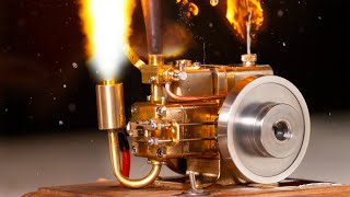 I Blow up Mini Gas Engine with Oxygen Acetylene  Slow Motion [upl. by Betteanne509]