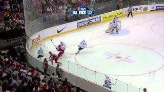 Хоккей ЧМ 2009 12  Russia  USA   2прд  720p [upl. by Esenahs201]