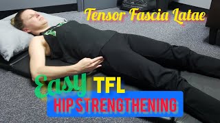 EASY TFL Tensor Fascia Latae Modified Hip Strengthening Exercise  Dr Chang Health [upl. by Nonac]