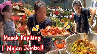 MASAK 3 KILO’an KEPITING SEGAR didalam WAJAN SUPER JUMBO‼️MAKAN RAME2 SAMA TETANGGA MAKNYOSSSS‼️ [upl. by Ilac]