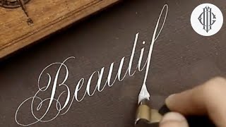 Oddly Satisfying Video Best Copperplate Calligraphy Compilation [upl. by Lledyr859]