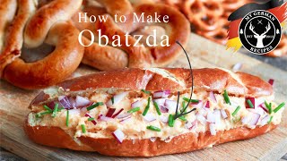 How to make Obatzda  Oktoberfest Recipe for Bavarian Cheese Spread ✪ MyGermanRecipes [upl. by Hareehahs]