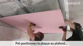 Plaquer un plafond droit après isolation [upl. by Ecyal]