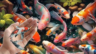 Catching fish ornamental fish colorful fish nemo crabs turtle catfish goldfish koi [upl. by Kellia513]