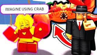 Crab Boss Makes The Most TOXIC Pro Girl CRY 😈  The Strongest Battlegrounds [upl. by Ravo]