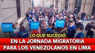 Centro de Lima se llenó de venezolanos que querían resolver sus problemas con Migraciones [upl. by Winchester]