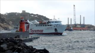 Sailing Ferry quotGiuseppe Rumquot Giglio Port on April 12 2013 [upl. by Ahsemal]