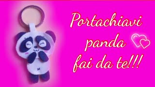 tutorial COME REALIZZARE UN PORTACHIAVI a PANDA con la GOMMA EVA [upl. by Sperry784]